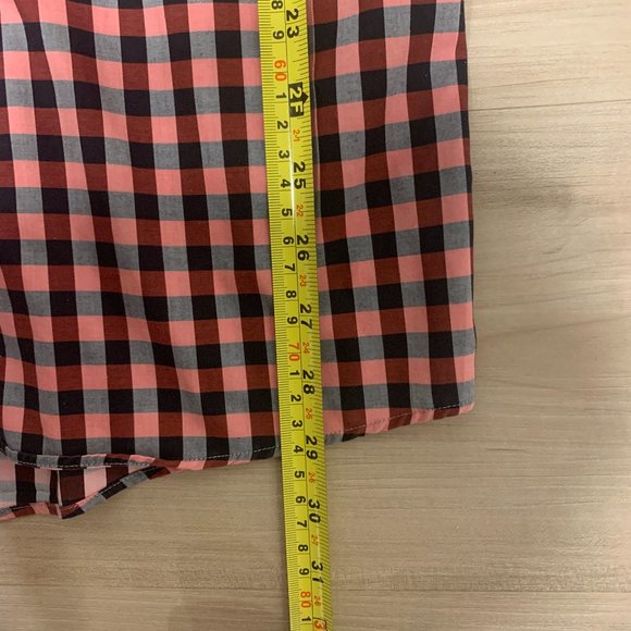 Eton Men's Dress Shirt Contemporary Size 41 & 16 Collar Black and Fusia gingham - Picture 9 of 9